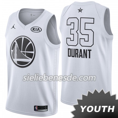 Kinder NBA Golden State Warriors Trikot Kevin Durant 35 2018 All-Star Jordan Brand Weiß Swingman